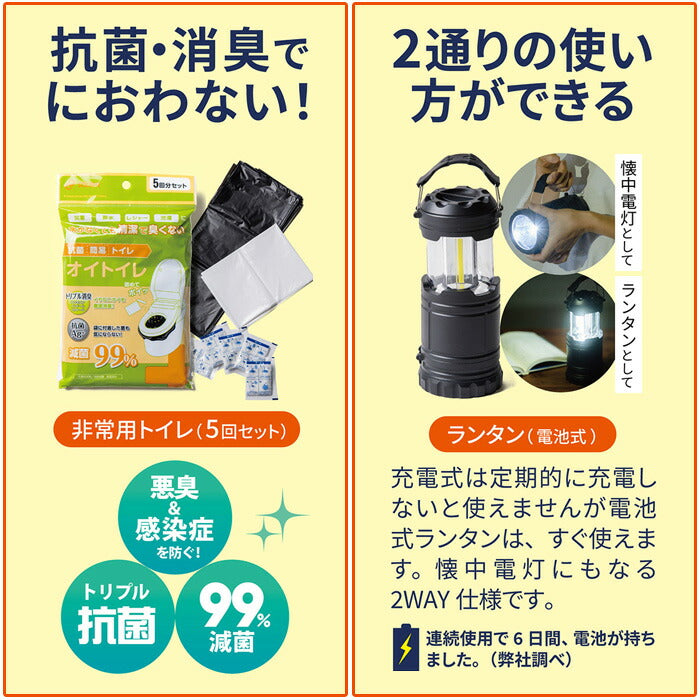 防災セット プレミアム 1人用 【50点セット 】